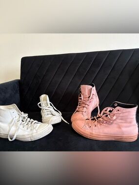2 for 1 Converse High-Tops in Pink and White